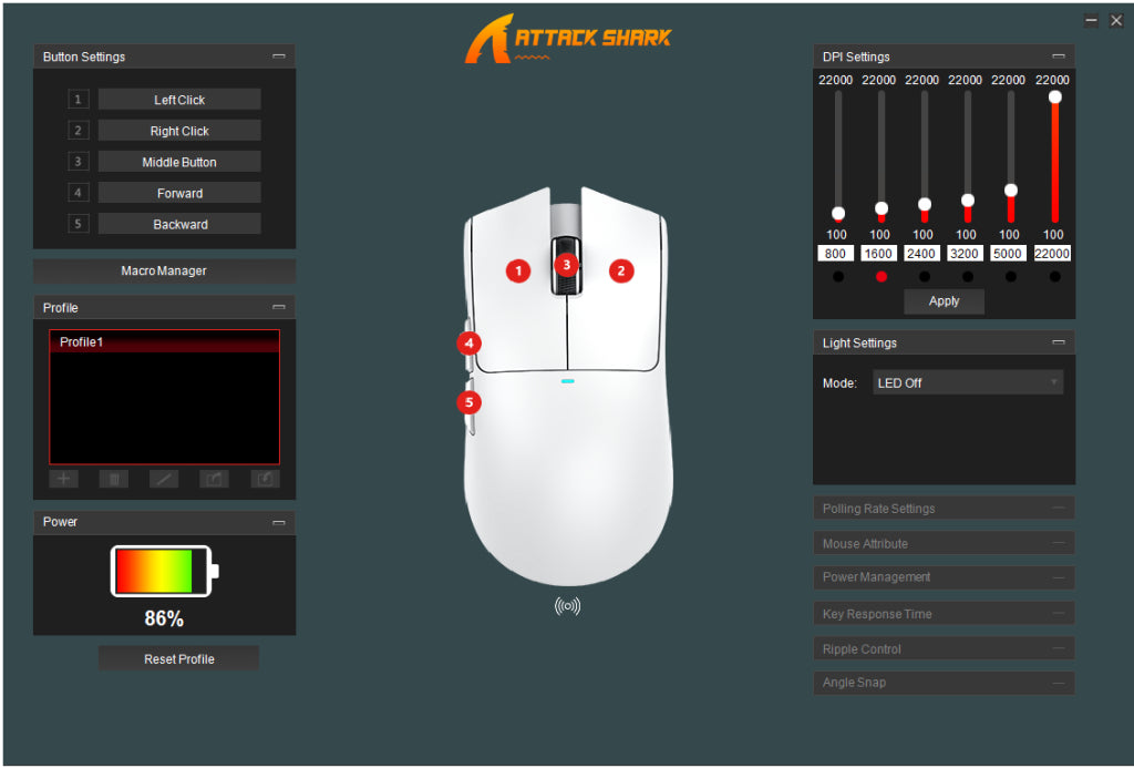 Attack Shark X11 Wireless Gaming Mouse with RGB Charging Dock | Tri-Mode (Bluetooth + 2.4G + USB-C) | 22000 DPI | 62g Ultra-Light | Grip Tape Combo – White/Black