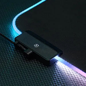 NATOL NT-MP02 RGB Gaming Mouse Pad | Extended Large 31.5" | 12 Lighting Modes | Non-Slip Rubber Base | Smooth Surface,