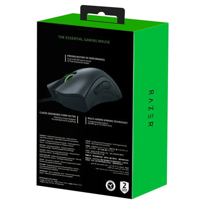 Razer DeathAdder Essential Gaming Mouse – Original Black (Open Box) | 6400 DPI Optical Sensor, 5 Programmable Buttons, Ergonomic Design