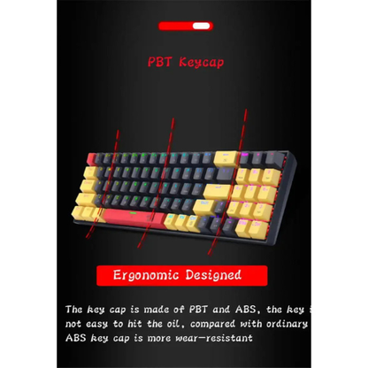 Redragon K688 RGB Mechanical Gaming Keyboard Blue Switch – 78 Keys, Hot-Swappable Blue Switches, Compact Design, Ergonomic RGB Keyboard for PC & Laptop