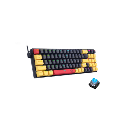 Redragon K688 RGB Mechanical Gaming Keyboard Blue Switch – 78 Keys, Hot-Swappable Blue Switches, Compact Design, Ergonomic RGB Keyboard for PC & Laptop