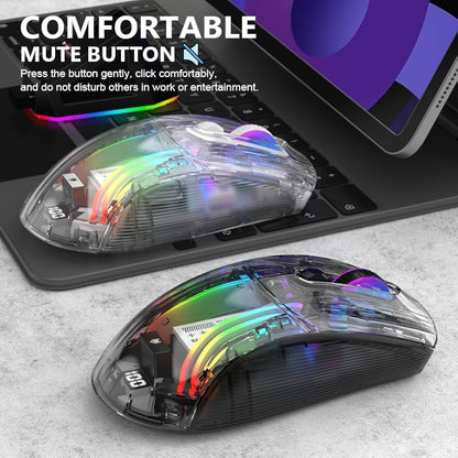 Attack Shark X2 Pro RGB Wireless Gaming Mouse with Charging Dock – Black/White