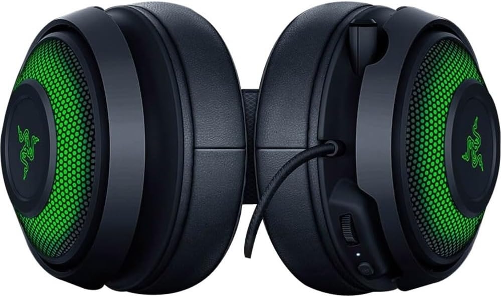 Razer Kraken Ultimate USB Gaming Headset (Gaming Headphones for PC, PS4 and Switch Dock with Surround Sound, Active Noise Cancellation Microphone and RGB Chroma)