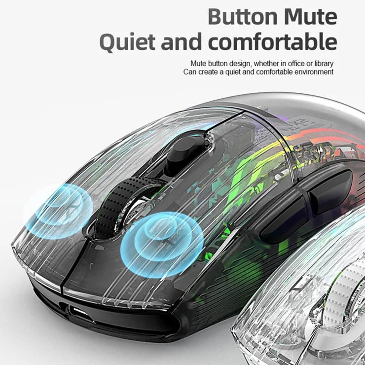 Attack Shark X2 Pro RGB Wireless Gaming Mouse with Charging Dock – Black/White