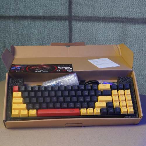 Redragon K688 RGB Mechanical Gaming Keyboard Blue Switch – 78 Keys, Hot-Swappable Blue Switches, Compact Design, Ergonomic RGB Keyboard for PC & Laptop