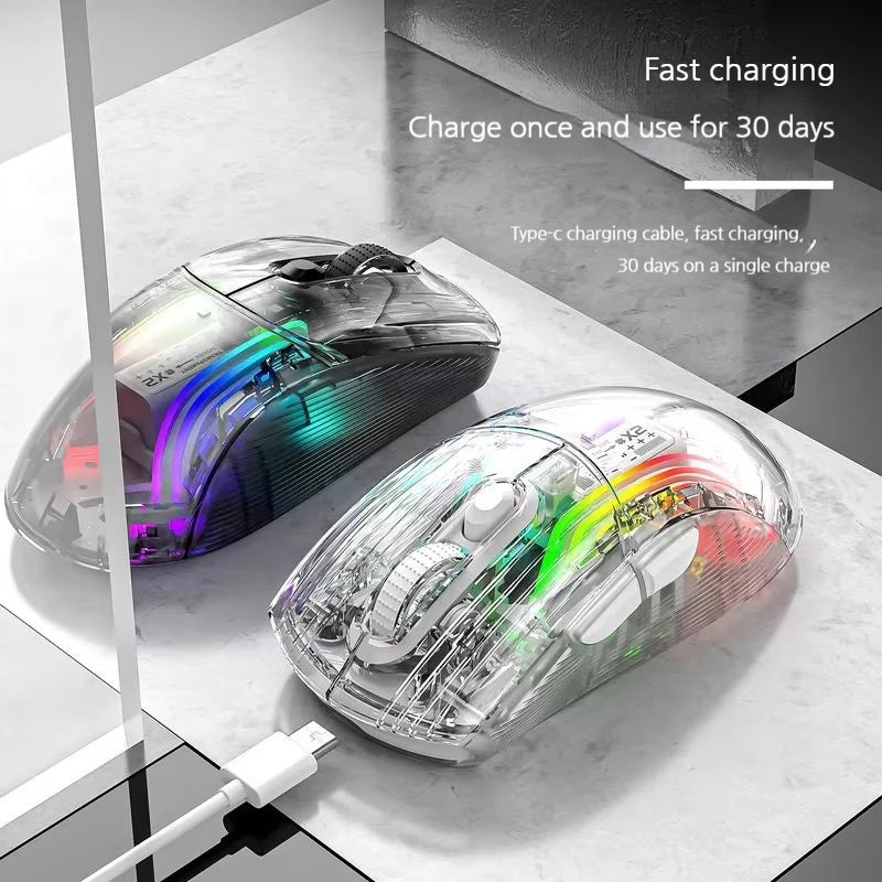 Attack Shark X2 Pro RGB Wireless Gaming Mouse with Charging Dock – Black/White