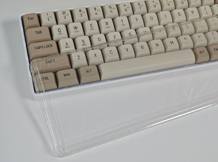 AIGO A68 Tri-Mode 65% Mechanical Keyboard | Hot-Swappable Gateron Yellow Switches | USB Type-C | PBT Keycaps – Coffee Brown