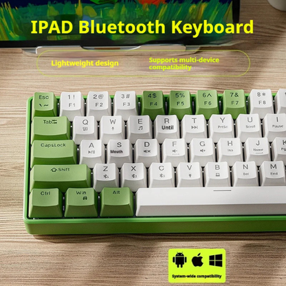 EWEADN G61 60% Wireless Mechanical Keyboard Blue Switch – 3 Mode RGB Backlit, Compact Gaming Keyboard for PC, Laptop, Tablet & Phone