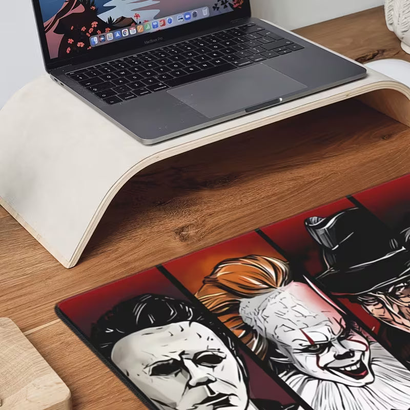 Halloween-Themed Large XXL Gaming Mouse Pad – Extended Desk Mat with 5 Spooky Characters, Non-Slip Rubber Base, Ideal for Keyboard & Mouse Setup